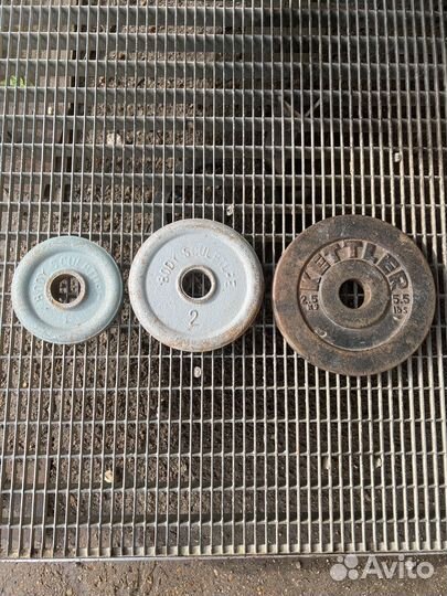 Спортивные блины 1,2,2.5 кг для гантели и штанги