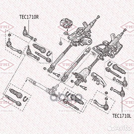 Наконечник рулевой тяги R TEC1710R tatsumi