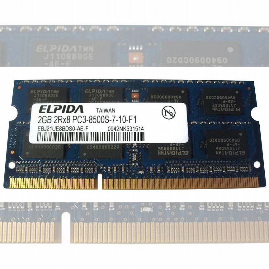 [EBJ21UE8BDS0-AE-F] Оперативная Память Elpida 2gb Ebj21ue8bds0-Ae-F
