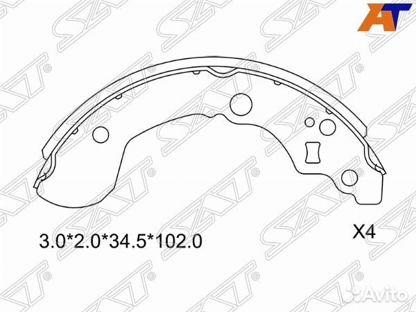 Колодки барабанные зад nissan primera P11 96-01