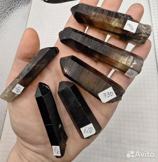 Дымчатый кварц раухтопаз кристаллы природные