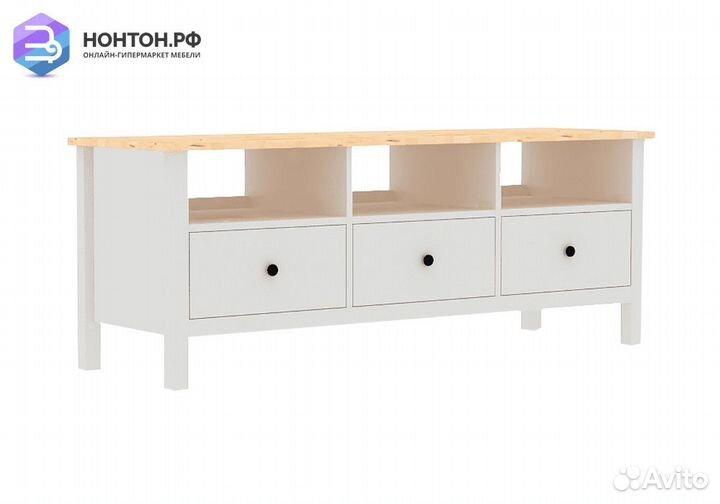 Тумба под тв khimki белая / натуральная
