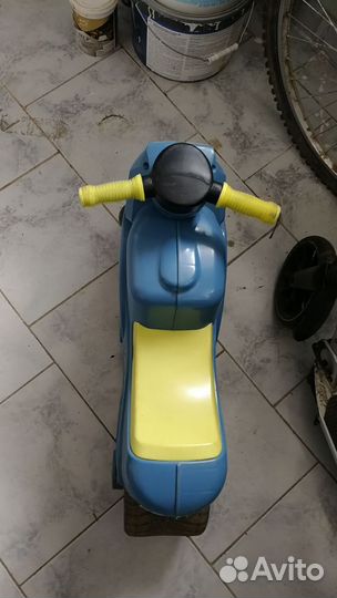 Каталка детская мотоцикл синий