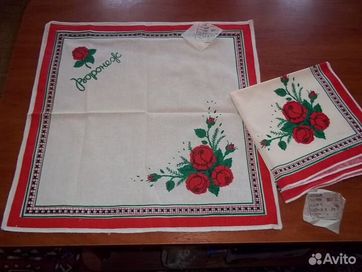 Салфетки льняные. Ретро