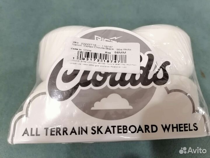 Колеса для скейтборда Ricta 56mm/92a Clouds Black