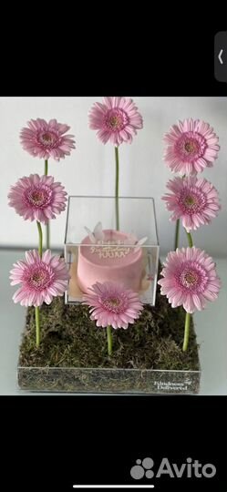 Уникальный букет с бенто тортом