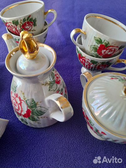 Сервиз чайный перламутровый СССР некомплект, бу