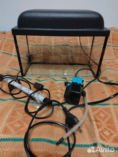 Аквариум 10л+ фильтр+ светодиодная лампа