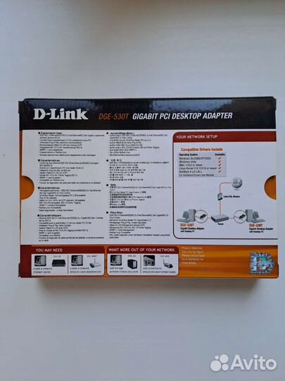 Сетевой адаптер Gigabit PCI DGE-530T D-Link