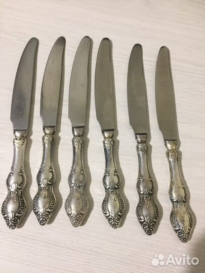 Набор столовые ножи мельхиор СССР