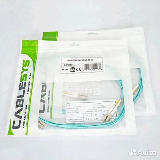 Патч корд оптический Cablesys LC/LC OM3 5 метров