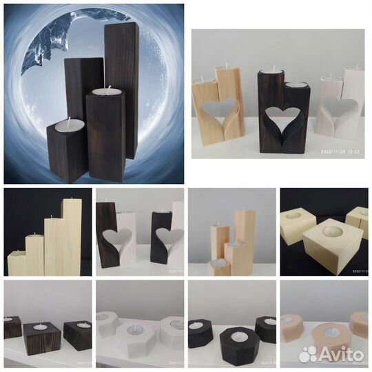 Подсвечник из дерева