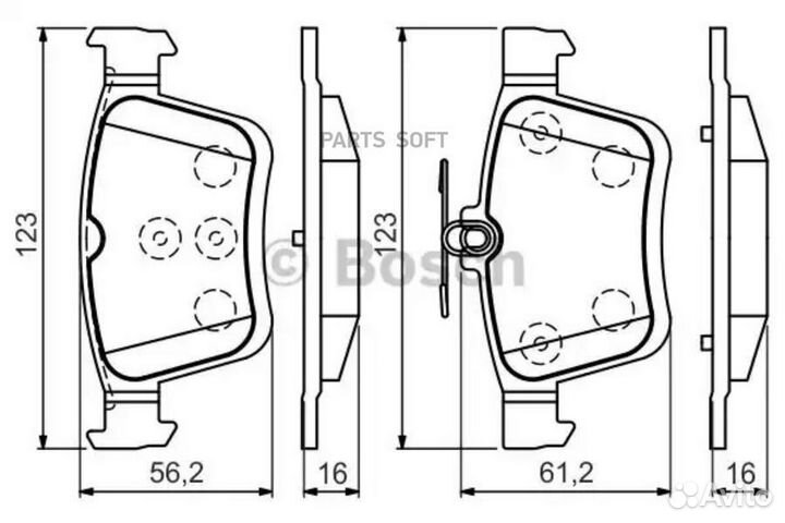 Bosch Колодки тормозные audi A3/skoda kodiaq/VW go