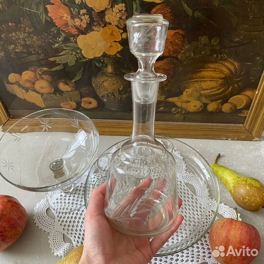 Советская Посуда Графин Рюмки Вазочки стекло СССР