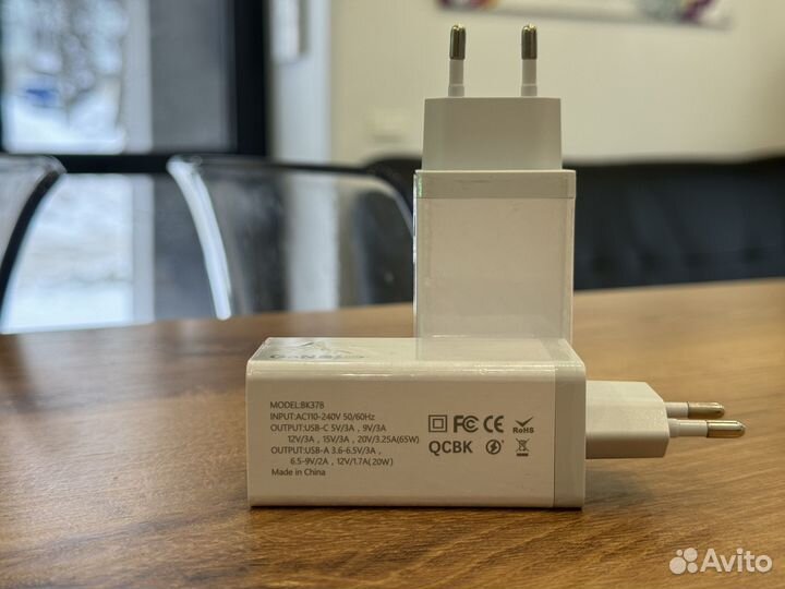 Сетевой адаптер Xiaomi GaN 65w USB-C QC 3.0