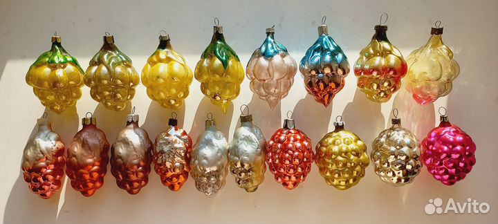 Виноград ягода елочные игрушки СССР на выбор
