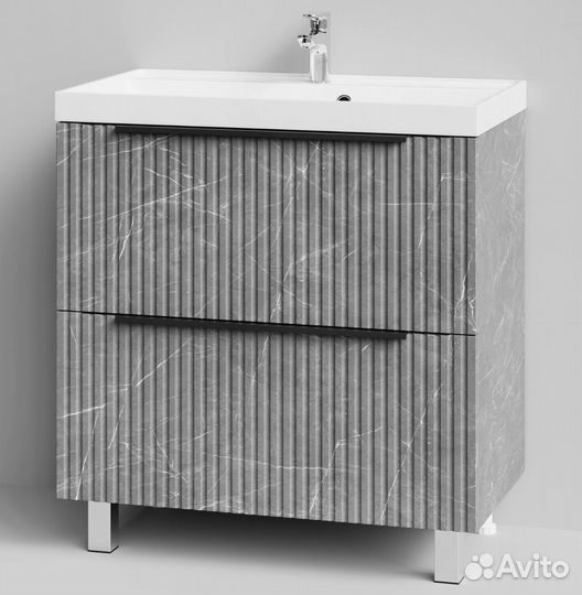 Тумба с раковиной Дольчи 80см напольный, Мрамор 3