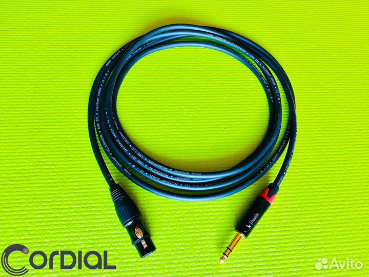 Cordial Germany микрофонный кабель XLR;TRS;TS;3,5
