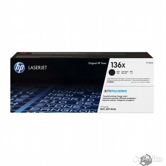 HP 136X Black Original LaserJet Toner Cartridge W1