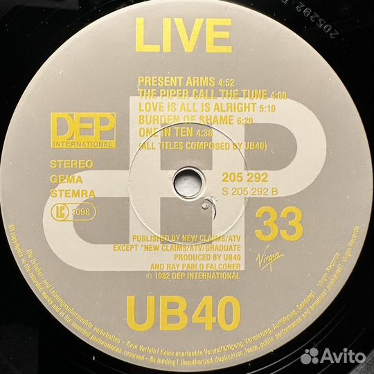 UB40 – Live (Европа 1983г.)