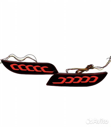 Катафоты на задний бампер Лада Приора