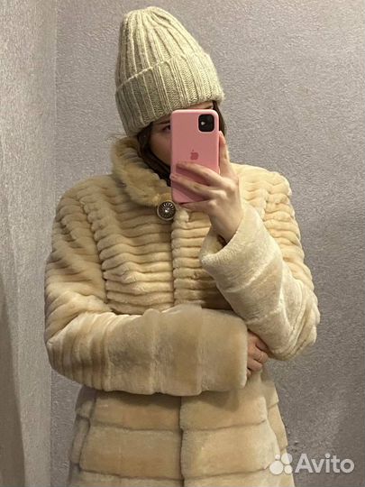 Шуба мутоновая с норкой 42-44-46