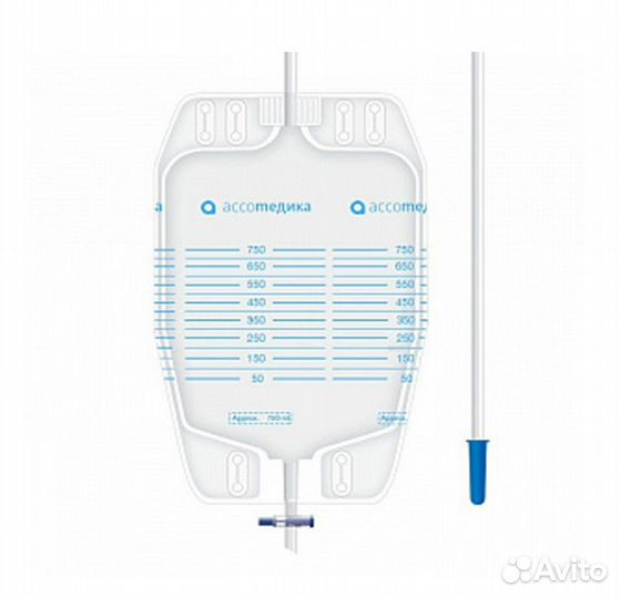 Мочеприемник взр. о/р ножной 750мл ассомедика