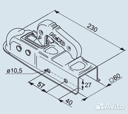 Замковое устройство прицепа # 60 750/75 кг ак 7 V