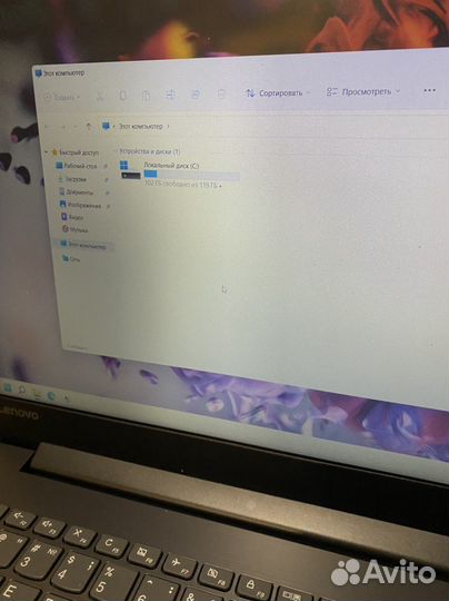 Игровой ноутбук ryzen 7/8gb озу/4GB video/SSD