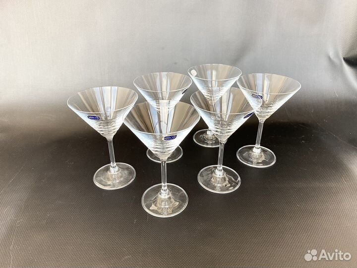 Бокалы для мартини новые Crystal Bohemia 6 шт