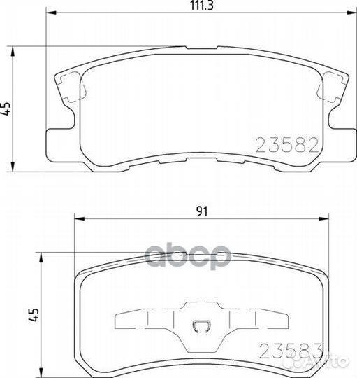 Колодки тормозные дисковые зад (PF-3450) NP