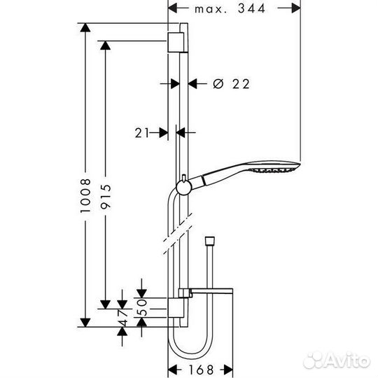 Душевой набор Hansgrohe Raindance Select E 150 3je