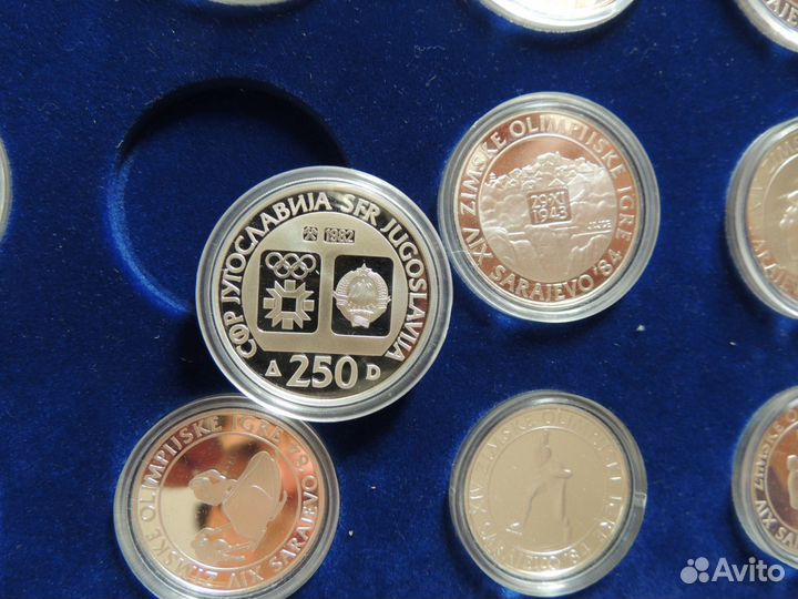 Югославия, набор монет, посвященных Олимпиаде 1984