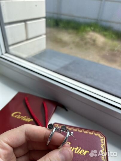 Серьги cartier гвоздь