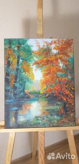 Картина 40х50 масло холст на подрамнике и картоне