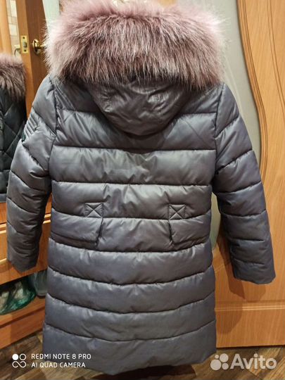 Пуховик зимний р. 146 (в подарок шапка и снуд)