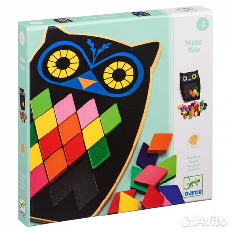 Деревянная мозаика Сова