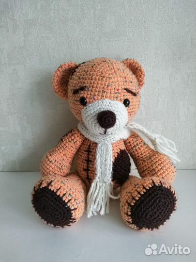 Игрушки вязаные - Коровка, Жираф,Мишка, Крокодил