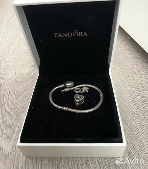 Браслет Pandora с шармами (серебро, оригинал)