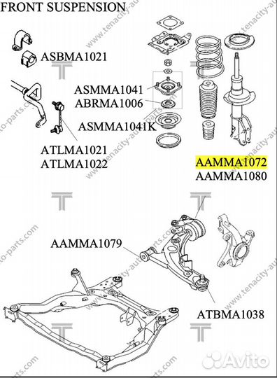 Сайлентблок Mazda CX-9 MPV CX-7 aamma1072
