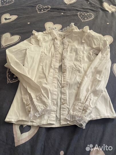 Блузка белая школьная 140