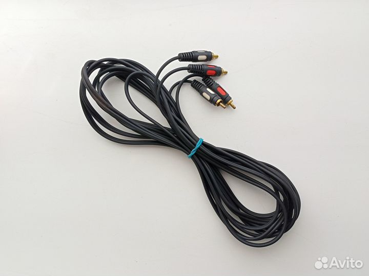Кабель 2xRCA - 2xRCA,10 м, черный