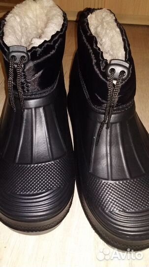 Резиновые полусапожки на меху