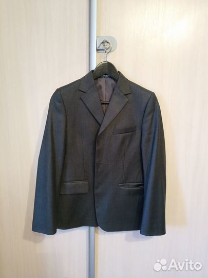 Новый пиджак серый, школьная форма, рост 152