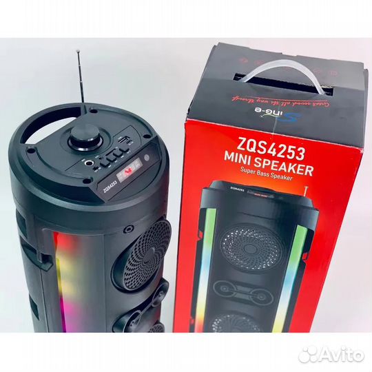 Беспроводная блютуз колонка с подсветкой