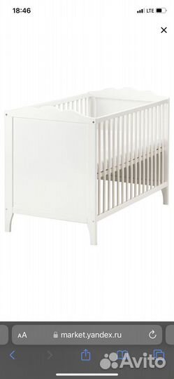 Детская кровать IKEA с матрасом
