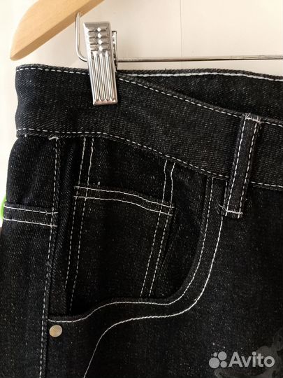 Джинсы черные широкие женские