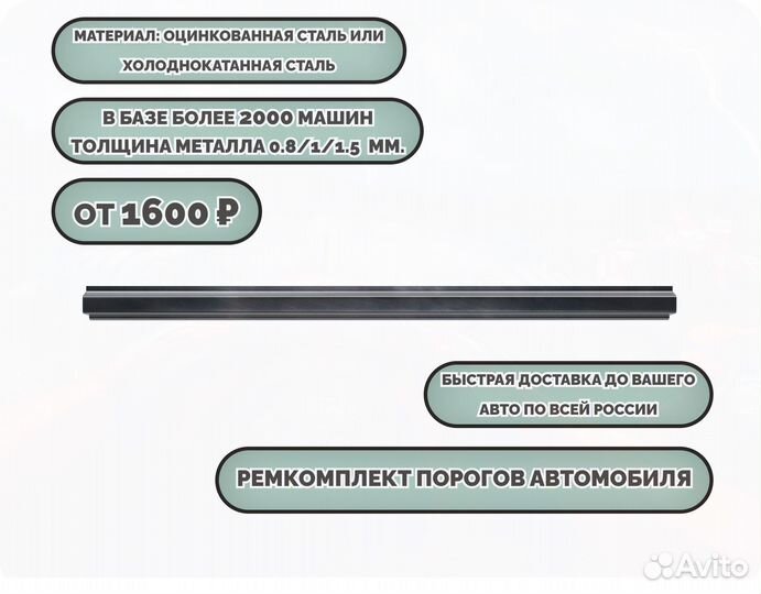 Пороги ремонтные/Кузовные пороги