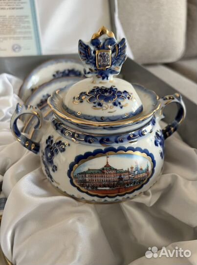 Сервиз чайный, Гжель, эксклюзивная редкость