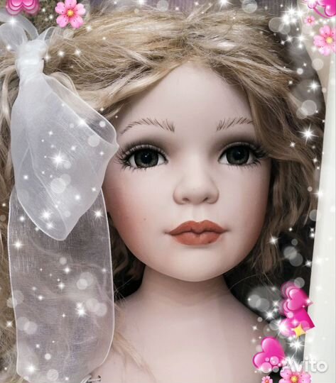 Кукла фарфоровая коллекционная большая